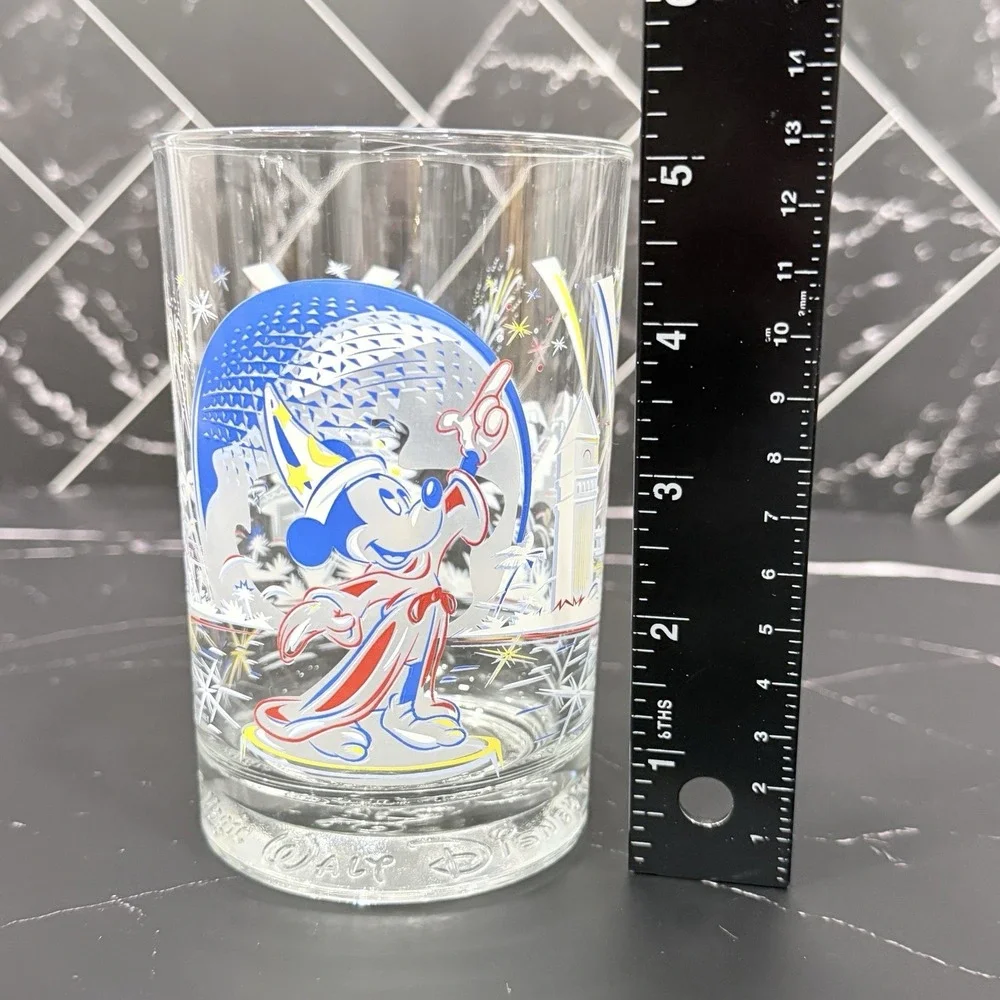 Disney World 25th Anniversary‎ Mickey Glass Epcot Remember The Magic Cup